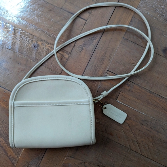 Coach Handbags - Coach Genuine Leather Vintage Abbie Ivory Leather Mini Crossbody Shoulder Bag